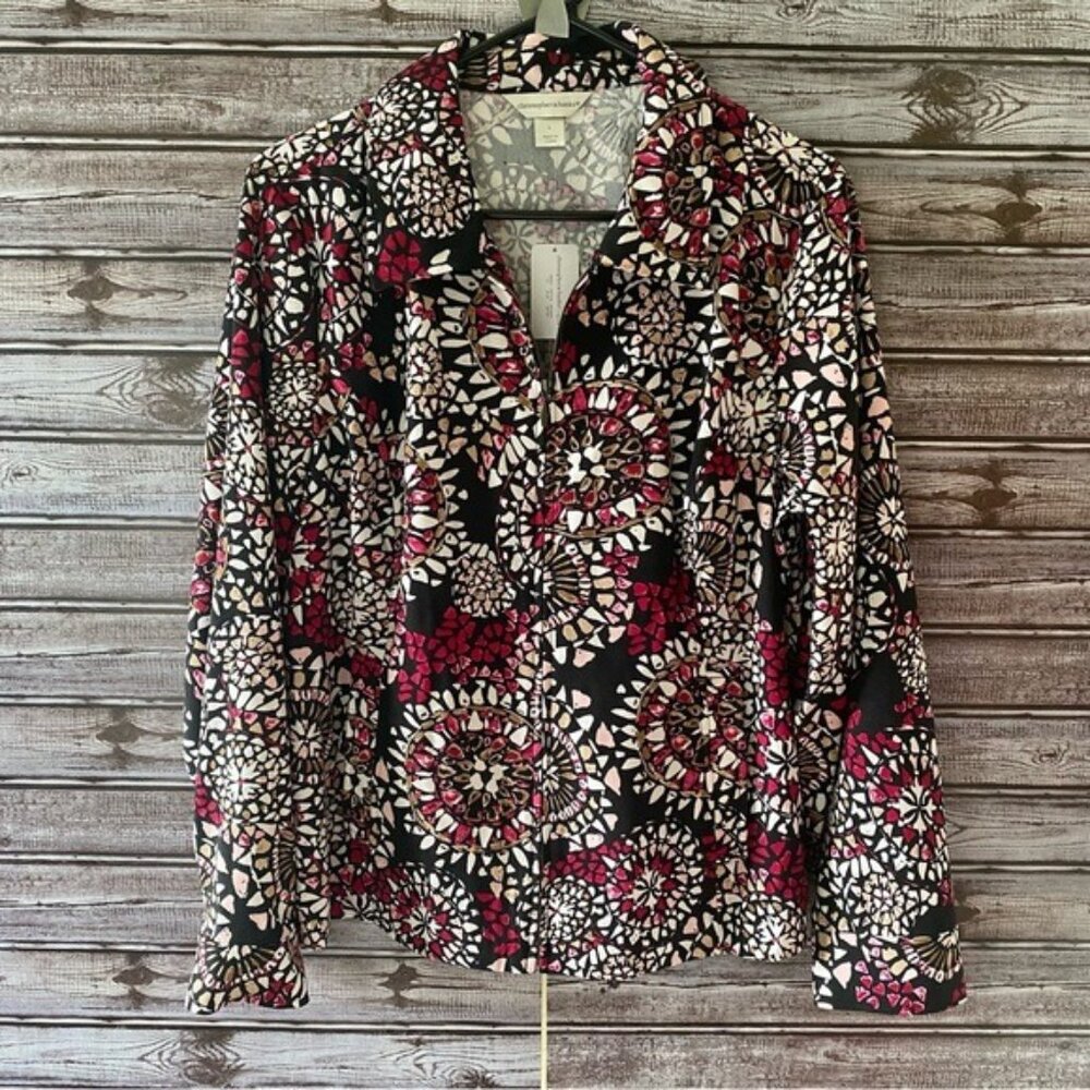 NWT Christopher & Banks Women's Zip-Up‎ Jacket Size L